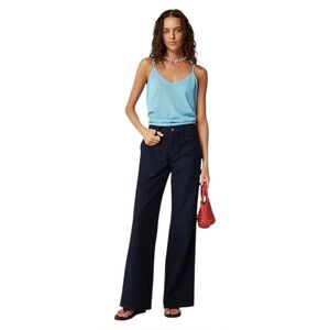 J. Crew Navy Wide Leg Pants